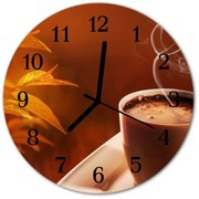 Zegar ścienny okrągły Kawa