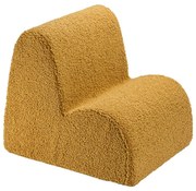 Brązowy fotel dziecięcy z materiału bouclé Cloud – Wigiwama