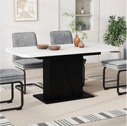 Stół jadalny biały/czarny 120x80x77.3 fenaro