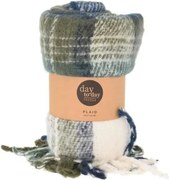 Koc brązowo-niebieski, 125 x 150 cm