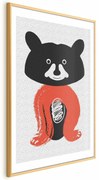 Plakat Sympatyczny szop 60x90 cm z ramą złotą z marginesem ARTGEIST B