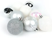 Zestaw ozdób świątecznych w różnych kolorach, 44 elementy