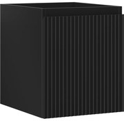 Mexen Rivel szafka łazienkowa podumywalkowa 40 cm, 1 szuflada, ryflowana , czarna mat - 91A20-04047-1-BF71