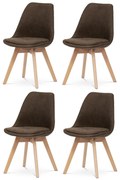Zestaw krzeseł do jadalni CT-751 BR2, 4 szt.