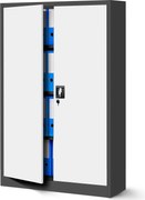 Metalowa szafa aktowa Kevin 90x40x140 cm biały/antracyt