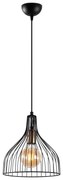 Czarna lampa wisząca z metalowym kloszem ø 25 cm Cafu – Opviq lights