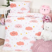 4Home Dziecięca pościel bawełniana do łóżeczka Pink Clouds, 100 x 135 cm, 40 x 60 cm, 100 x 135 cm, 40 x 60 cm