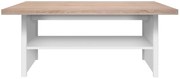 Biała ława kawowa z półką H6-E65