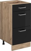 Szafka dolna do kuchni czarny wysoki połysk 40x46x81.6 r-line