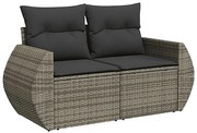 Szara dwuosobowa sofa ogrodowa H6-B99