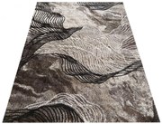 Brązowy prostokątny dywan do sypialni C8-L54