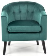 MARSHAL Fotel wypoczynkowy, Ciemny zielony, Klasyczny, Podłokietniki