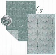 Dywan zewnętrzny dwustronny Pangli zielono-kremowy 80 cm x 150 cm