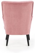 DELGADO fotel wypoczynkowy różowy velvet nowoczesny klasyczny drewno