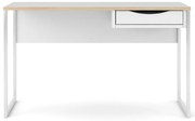 Białe biurko Tvilum Function Plus, 130 x 48 cm