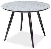 Stół IDEAL 100x100 marmur/czarny SIGNAL