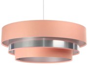 Różowo-srebrna okrągła lampa wisząca nad stół - S458 C8-F91