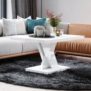 Nowoczesna ława do salonu Dixon 120x60 biały połysk