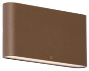 Zewnetrzna Nowoczesna lampa ścienna zewnętrzna rdzawo-brązowa 17,5 cm z LED IP65 - Batt Nowoczesny Oswietlenie zewnetrzne