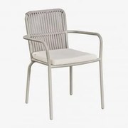 Krzesło Jadalniane Sztaplowane Z Podłokietnikami Z Aluminium Alberta Smoky Green - Sklum