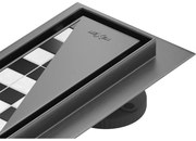 Mexen Flat M13 odpływ liniowy 2w1 50 cm, gun gray szczotkowany - 1E10050-15