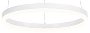 Designerska lampa wisząca biała 40 cm z 3-stopniową regulacją ściemniania LED - Anello Nowoczesny Oswietlenie wewnetrzne