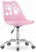Różowe krzesło biurowe PRINT