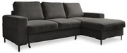 Ciemnoszary sztruksowy rozkładany narożnik (prawostronny) Lofty Lilly – Miuform