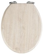 Jasnoszara deska sedesowa wolnoopadająca Wenko Oak, 42,5x35,5 cm