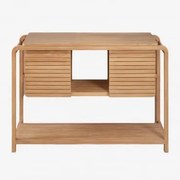 Zestaw Mebli Łazienkowych Bradley Z Drewna Tekowego Without Sink & Bezlusterkowiec & Bez Kranu & ↔︎ 120 Cm - Sklum