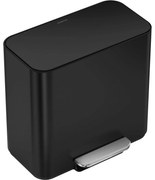 Simplehuman Mini kosz na śmieci z pedałem dosegregacji odpadów 15 l, czarny matowy