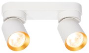 Lampa Sufitowa Andy 2xGU10 Biały + Złoty, podwójny,
