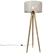 Statyw wiejski w stylu vintage z abażurem 50 cm - Tripod Classic Rustykalny / Vintage Oswietlenie wewnetrzne