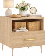 Szafka nocna na metalowych nóżkach dąb sonoma M6-C82