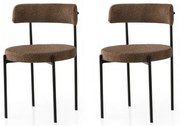 Zestaw krzeseł do jadalni Gini Brown and Black, 2 szt.