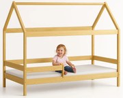 Drewniane łóżko skandynawskie, sosna M3-K92