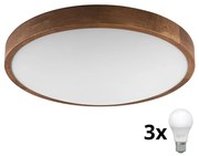 Brilagi - LED Plafon CARVALHO SLIM 3xE27/60W/230V dąb śr. 47 cm