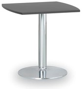 Stolik konferencyjny ZEUS II, 66x66 cm, chromowana podstawa, grafit