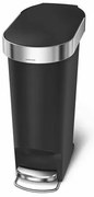 Simplehuman Owalny kosz na śmieci z pedałem 40 l,czarny