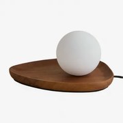 Lampa Stołowa Z Drewna Akacjowego Freidy Jasny Brąz - Sklum