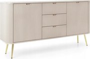 KOMODA KASZMIR CASHMERE NÓŻKI ZŁOTE / CZARNE 168x87x39cm ZOVE