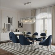 Brilagi - Żyrandol na łańcuchu ECLIPSE 10xE14/10W/230V 78x28 cm srebrny