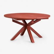 Rozkładany Okrągły Stół Jadalniany 145-200x145 Cm Z Aluminium Barces Dachówka Red Roof - Sklum