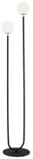 Argon 7073 - Lampa podłogowa FERRONE 2xE14/7W/230V czarny/biały/złoty