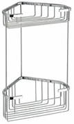GEDY 2482 Dwupoziomowa półka narożna Smart 20 x32,5 x 15,1 cm, srebrna