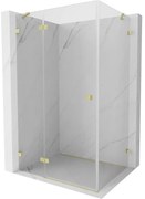 Mexen Lunar kabina prysznicowa uchylna lewa 90 x 70 cm, transparent, złota szczotkowana - 834-090-070-55-00-L