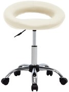 Fotel obrotowy bez oparcia kremowy G5-E22