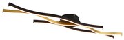 Design plafondlamp zwart met goud incl. LED dimbaar - BlazeDesignerski Oswietlenie wewnetrzne