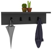 Wieszak ścienny AYLA 14x60 cm antracyt