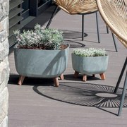 Donica ogrodowa kwadratowa Gracia Square Beton 39 x 39 x 27 cm PROSPERPLAST